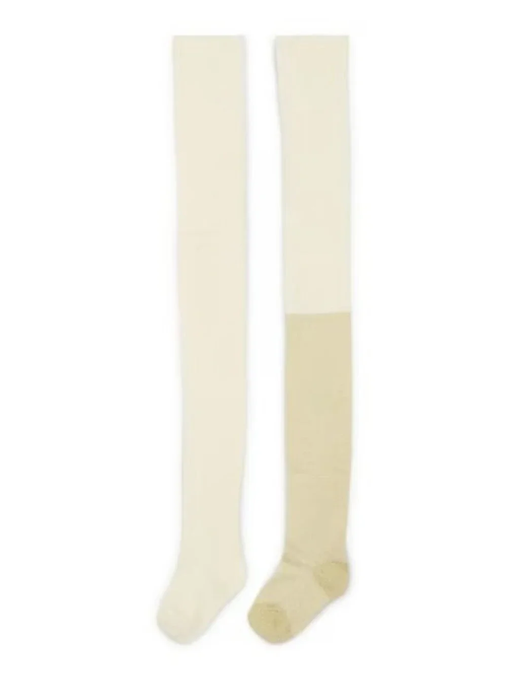 Lot of 2 Wonder Nation Girls' Cable Knit Footed Tights & Lurez Tights, S (4-6)